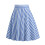 Women's striped button-front skirt with elastic waist 2