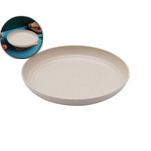 Bandeja de frutas de plástico transparente de 20 cm (7,9 pol.), bege, 1 unidade