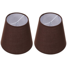 Lot de 2 petits abat-jour à pince pour lampe de table rustique, style café, pour particuliers.