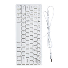 Vezetékes USB mini billentyűzet, 78 billentyű, vékony, ergonomikus kialakítás