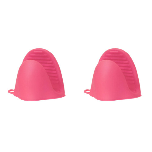 Mini manoplas de cocina de silicona con pinzas (1 par)