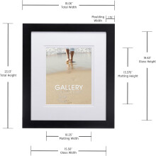 Cadre photo noir 16x20 avec passe-partout 11x14