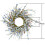 Coroa de flores Forsythia de 35 cm (14 polegadas) azul, artificial, para a primavera. 2