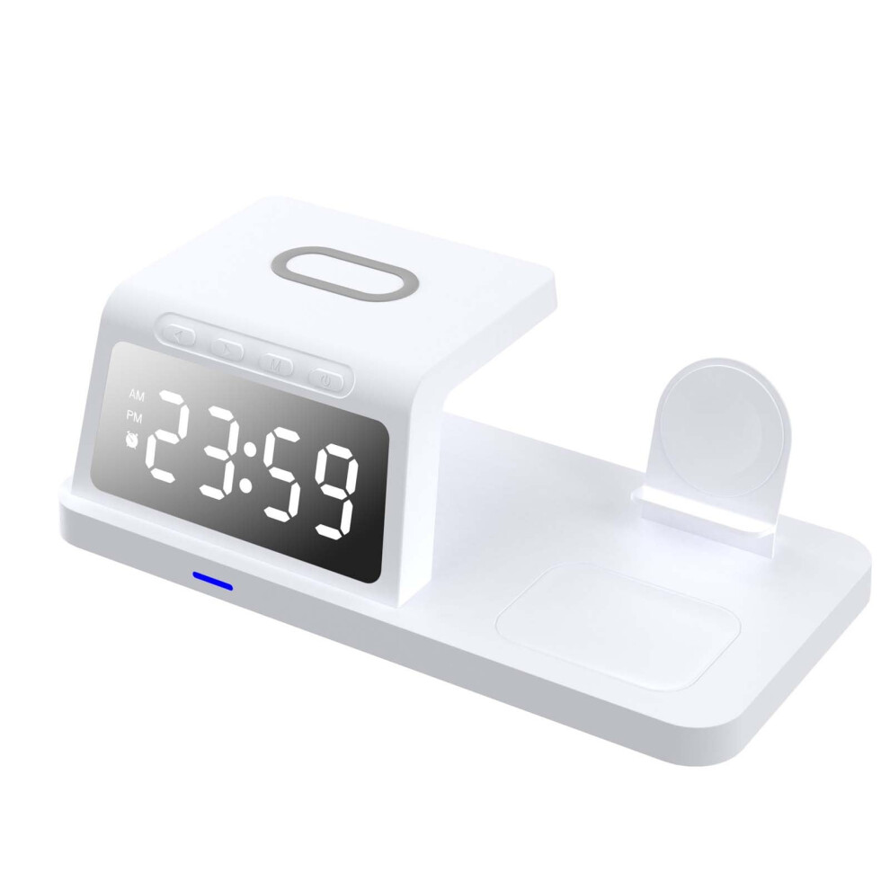 7 In 1 Charging Station With Clock Wireless Charger Fast Charging Dock For Mobile Devices And Accessories 9071309059700