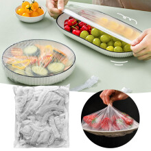 Tampas elásticas para recipientes de alimentos, tampas plásticas para tigelas, 100 unidades, 8,7 cm.