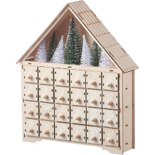 Calendrier de l'Avent en bois réutilisable de 24 jours