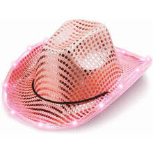 LED-Pailletten-Cowboyhut – Einheitsgröße (passt den meisten)