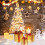 Caixa de presente de Natal pré-iluminada com laço, pacote com 6 unidades 5
