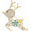 Broche de rena com strass para mulheres 1