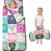 Floral Print Toddler Nap Mat with Carry Bag