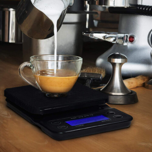 Balance à café avec minuteur, noire, 3 kg 1