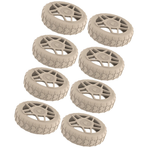 Ensemble de 8 protections de roues de valise en silicone
