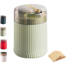 Pop-Up Automatic Toothpick Dispenser,Automatic Toothpick Holder Dispenser,Portable Creative Pop Up Toothpick Dispenser,For Home(Light Green,1pc)