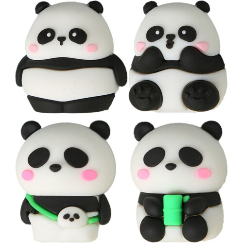 Ξύστρες μολυβιών Panda σε πακέτο 4, χαριτωμένο ξύστρα μονής οπής με λεπίδα για χρήση