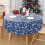 Toalha de mesa redonda de plástico impermeável 84x84 polegadas 1
