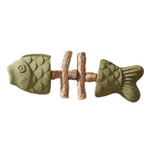 Feline Dental Toy Purrident Wooden Fish Bone Catnip Teeth Cleaning Stick Creative Cat Tooth Care Tool