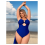 Women's Plus Size Blue Tankini Swimsuit 2-Piece 1