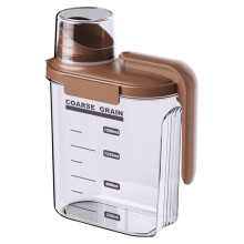 Boîte de conservation hermétique pour céréales, 1,5 L, avec couvercle doseur, distributeur d'aliments secs pour riz, sucre, aliments pour animaux