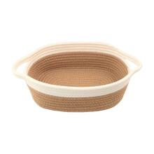 Cotton Rope Woven Oval Storage Basket 18x12x8 in – Handle Design for Snacks, Toys, Bathroom & Home Organizing
