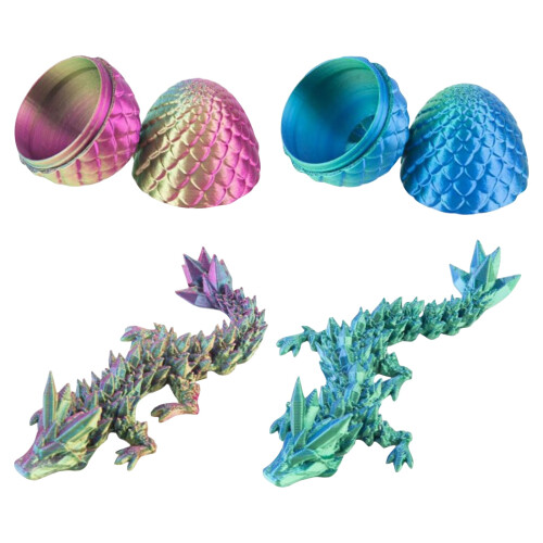 3D-printet drageeggdyrsett, 2 deler 1