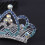 Couronne de bijoux bleu cristal pour filles (1 pièce) 6