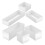 Plastic Cutlery Storage Box Drawer Organizer for Kitchen White 6Pcs 6
