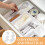 Plastic Cutlery Storage Box Drawer Organizer for Kitchen White 6Pcs 7