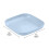 7 Inch Plastic Plates Square Reusable Lightweight Dinner Plates Stackable Light Blue Home Plates 3