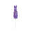Figurine de lapin de Pâques violette floquée (1 pièce) 2