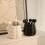 Ceramic fruit salad tableware jar, large-caliber design, with 3 spoons and 3 forks. 2