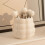 Ceramic fruit salad tableware jar, large-caliber design, with 3 spoons and 3 forks. 8