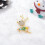 Broche de rena com strass para mulheres 4