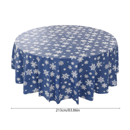 Toalha de mesa redonda de plástico impermeável 84x84 polegadas 2