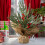 Mini Christmas Tree with Red Berries and Burlap Base 12 inch 4