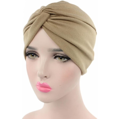 Chemo Turbans για γυναίκες - Ελαστικά καπέλα με κόμπους, προδεμένο κασκόλ για κάλυμμα 1