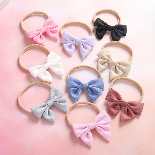 Schwarze Babys Haaraccessoires Langlebig Kopfband Mit Schleife 1