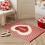 Tapete de porta em PVC em formato de coração, vermelho, 45 x 76 cm (18 x 30 polegadas) 5