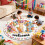 Round Easter Bunny Welcome Mat Absorbent Non-Slip 40 60 80 6