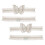 4Paires Jarretelles Blancs Ajustables 2