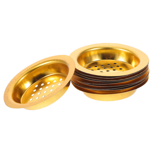 10Stk Goldener Eisen Räucherkelch Mit Lochdesign, Universeller Brenner