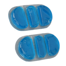 Bolsa de gel frío, 2 piezas, azul, reutilizable, compresa caliente y fría