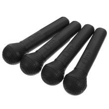 4Pièces Microphones Simulation Plastique Noir Jouet Pour Fête Et Jeu