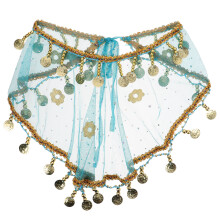 Voile Visage En Chiffon Bleu Ciel Style Tribal Pour Spectacle