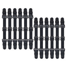 12Pièces Crochet Ajustable Masque Extenseur Noir Polyvalent