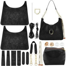 Kit para hacer bolsos de axila para mujer (para coser tú misma) Incluye cierre magnético, tela de cuero sintético, fornituras de aleación,