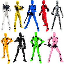 Titan13Actionfigurer (9 stk.), Lucky Robot13 & Dummy Robot13, 3D-printet, flerledt, kompatibel med stop-motion-animation