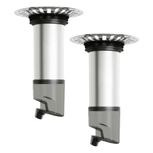 Conjunto de 2 protetores de ralo antirretorno, resistentes a odores, para pias, com 110 mm de comprimento, ideais para residências e cozinhas.