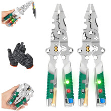 Klappbarer Stiftschraubendreher & Abisolierzange, TUVILO 18" Multifunktionszange für Heimwerkerarbeiten & Wartung von Stromkreisen (2 Stück)