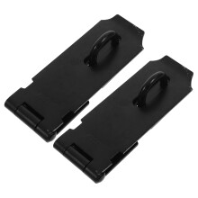 2 Sets Hasp Latch Padlock Barn Door Fence Hinge Lock for Outdoor Gate