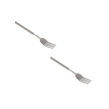 Teleskopgaffel i rustfritt stål 8,7–25,6 tommer 2 stk.